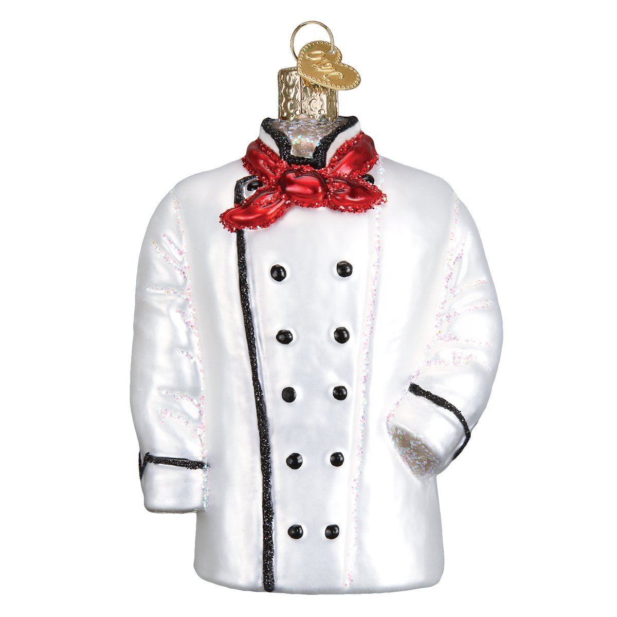 Old World Christmas Chef's Coat Glass Blown Ornament for Christmas Tree 4x4