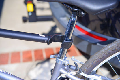 Allen Sports Premier Locking Quick Release 5-Bike Carrier for 2 in. Hitch, Model QR555 & Tension Bar Bicycle Cross-Bar Adaptor, Black, One Size