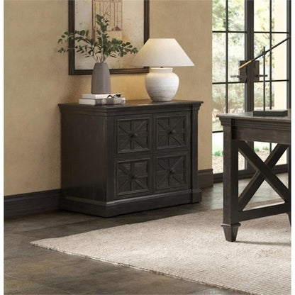 Martin Furniture Traditional Wood Lateral File Storage File Drawer Office File Drawer Dark Brown