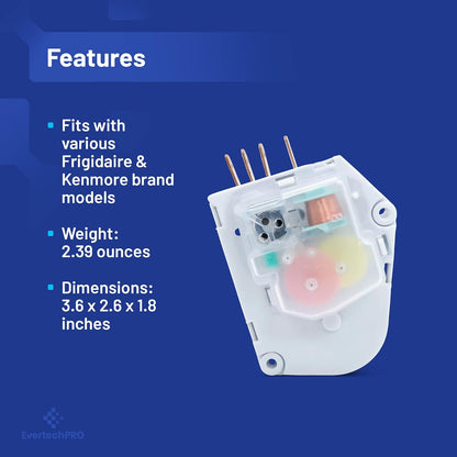 Refrigerator Defrost Timer Replacement for 215846602 5304457327 5300628518 00624728 00626234