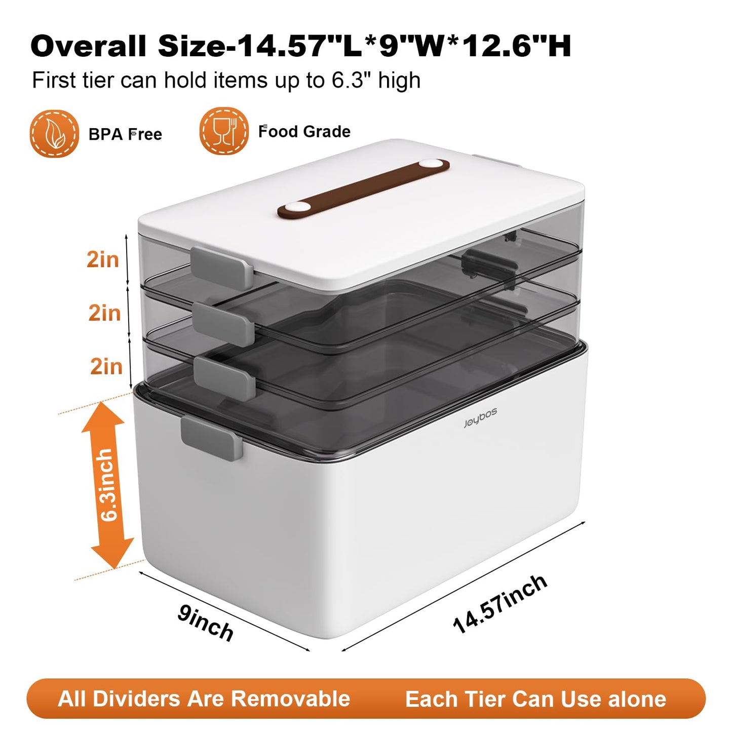 funest 4- Tier Medicine Storage Box Organizer Portable First Aid kit Box Sewing, Art, Craft with Handle, Multipurpose Medical Supply Organizer with Removable Tray
