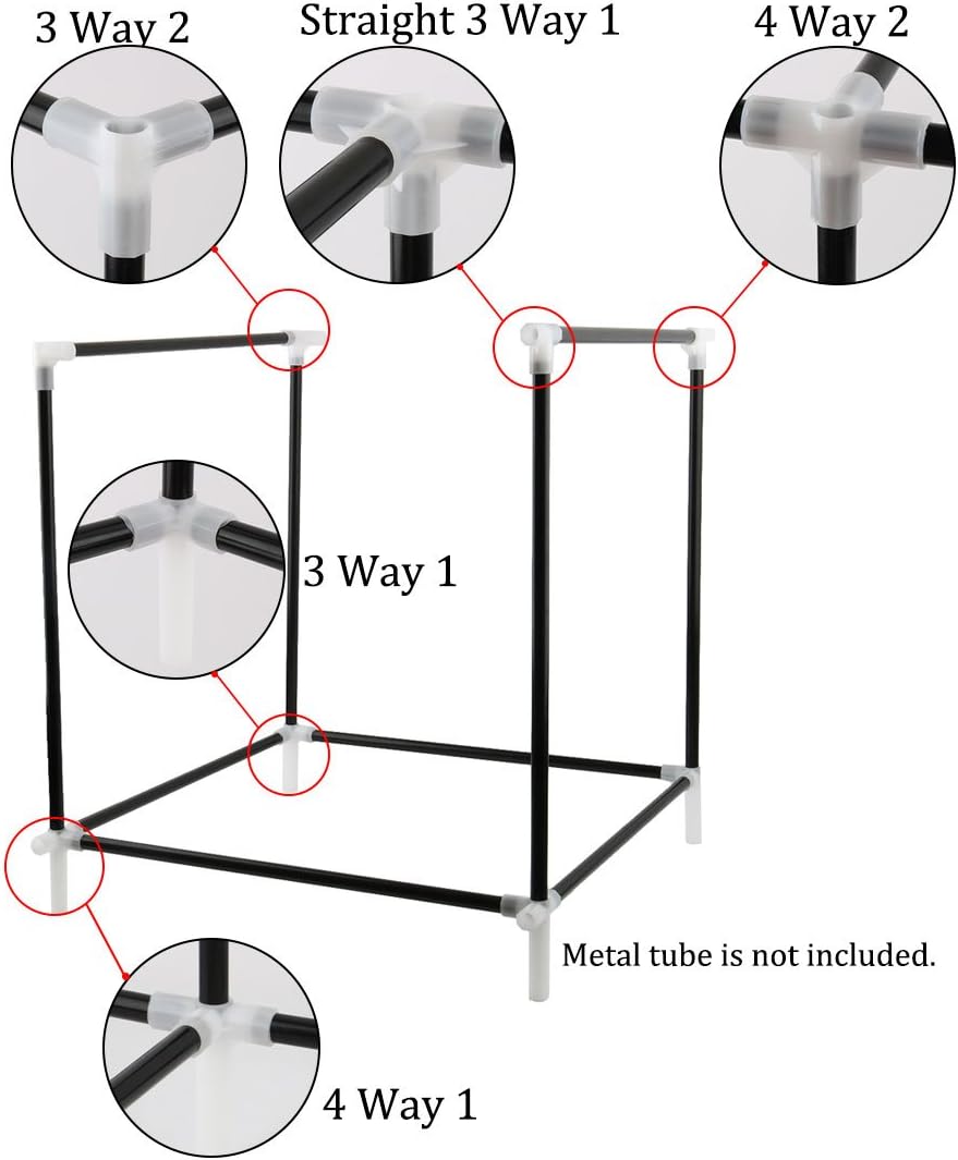 Set, 13mm 16 uxcell Shoe Rack Accessories Connectors Inner Diameter for Repair Assembled Wardrobe, Replacement of Parts