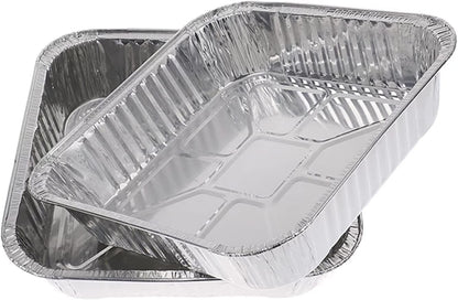 10pack- 8 x 8 Aluminum Foil Pans, Disposable Heavy Duty Square Baking Cake Pans for Homemade Breads