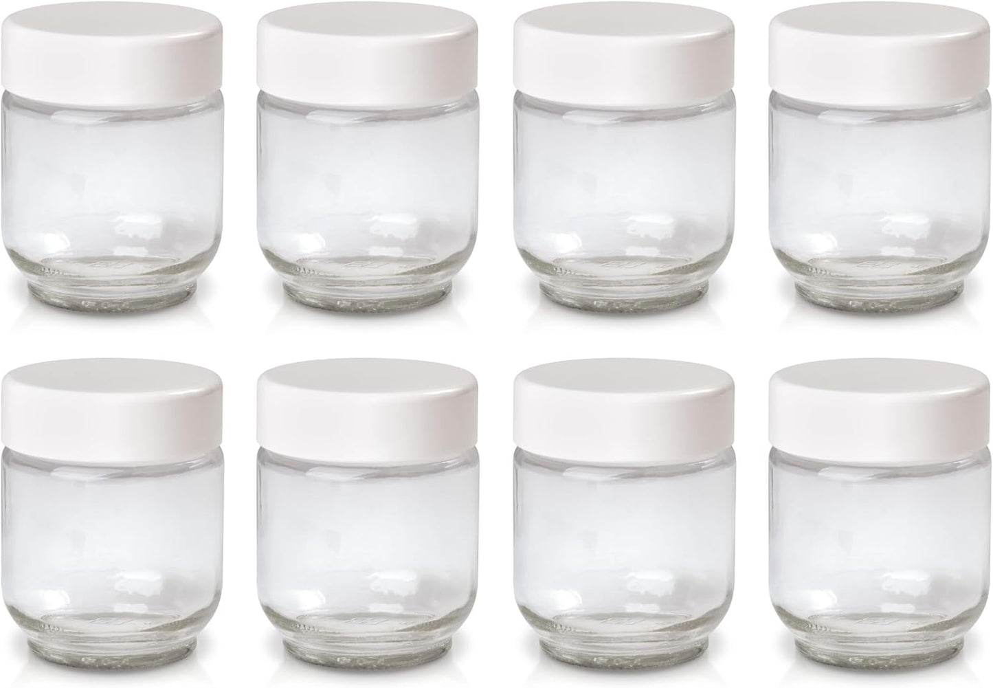 Euro Cuisine Glass Jars for Yogurt Maker, Set of 8