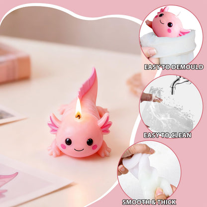 Axolotl Silicone Candle Mold, Animal Candle Mold for Candles Making Resin Casting Aromatherapy Candles Wax, Handmade Wax Soap, Gypsum Clay Home Decoration