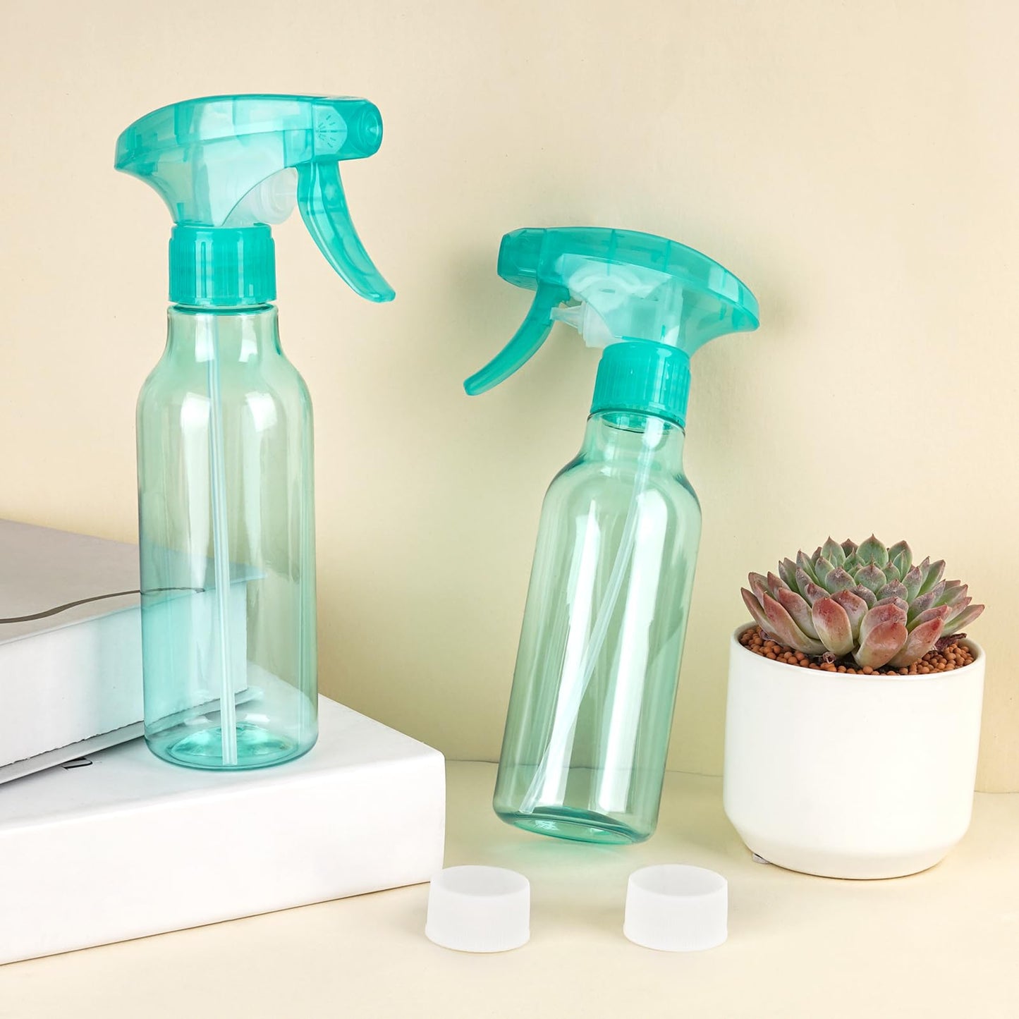 Cosywell Plastic Spray Bottles 8.8oz/260ml 3 Pack Empty Spray Bottle for Cleaning Mist/Stream Heavy Duty Water Spraying Bottle for Cooking Hair Care Essential Oils(Clear)