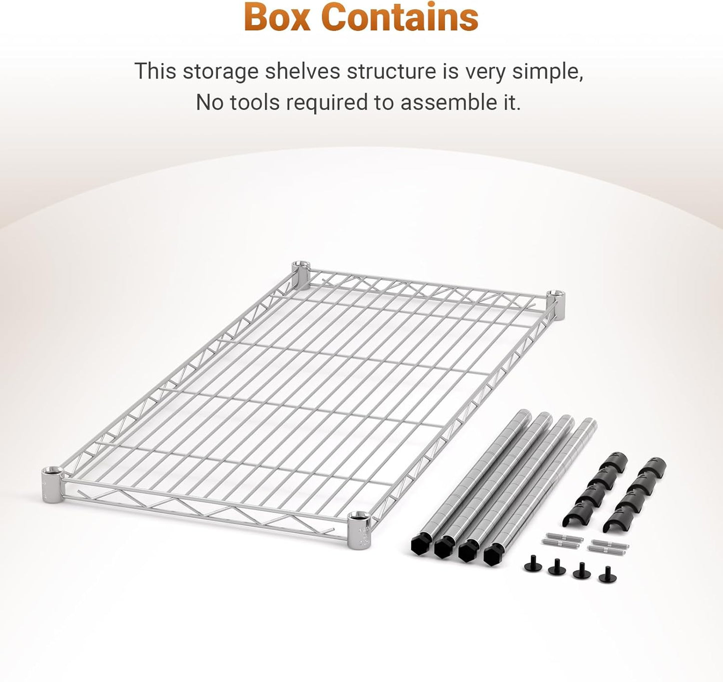 1-Tier 29.92" 13.78" 14.96" Simple Deluxe Shelving Unit, W x D x H Steel Organizer Wire Rack, Chrome
