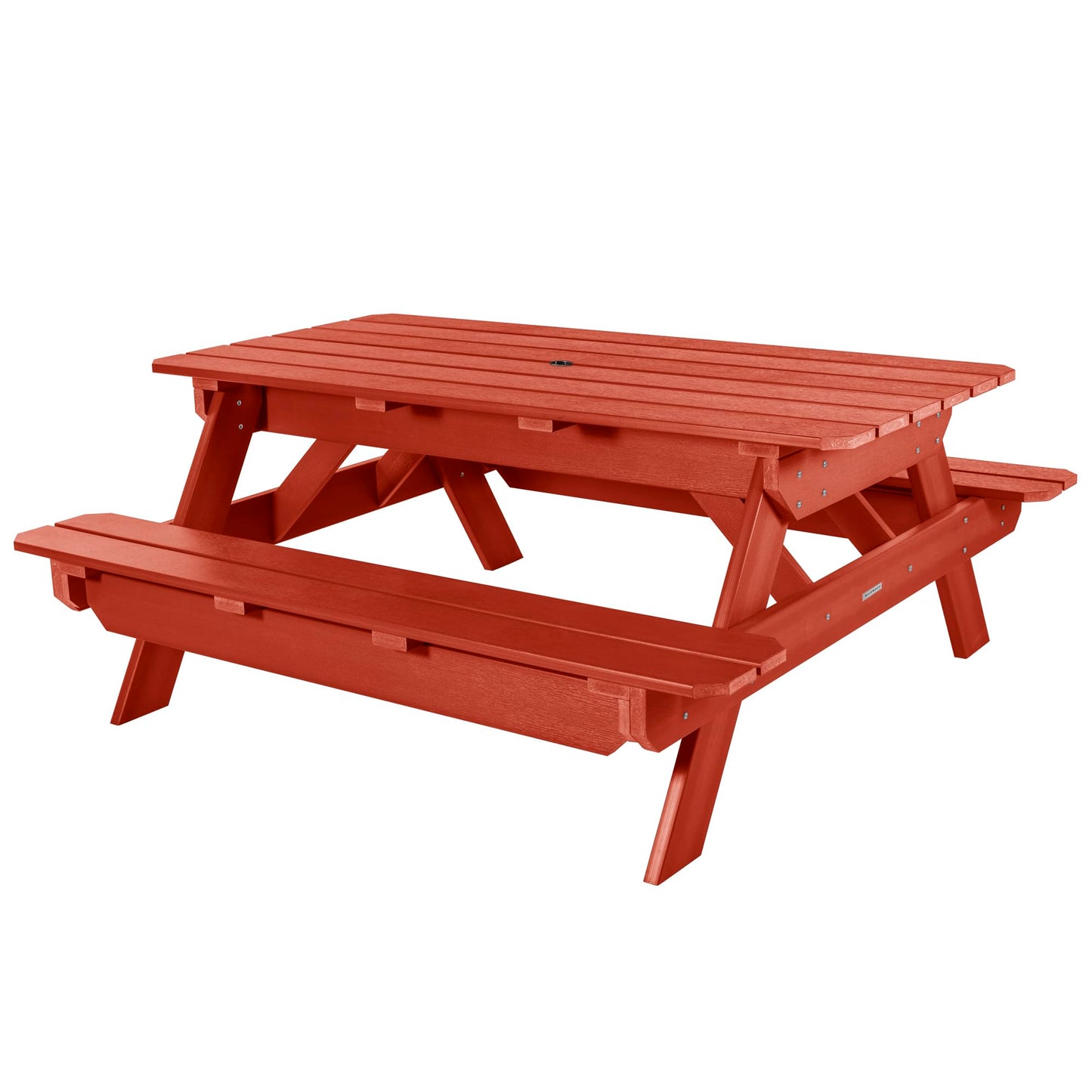 Highwood Hometown Picnic Table, 6 Foot, Rustic Red