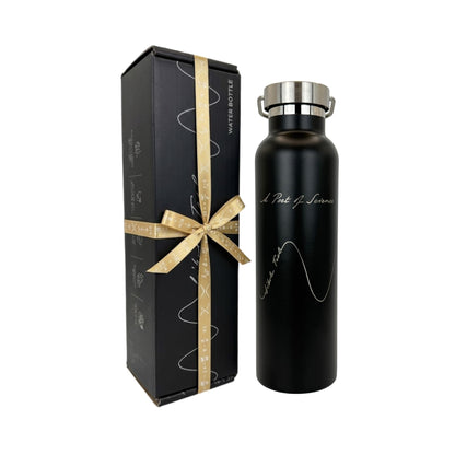 Nikola Tesla Inspired Insulated Water Bottle - 20oz Stainless Steel, Double-walled Insulation, Leak-proof | Science Gift, Engineer Gift, STEM Gift, Physics Gift, Teacher Gift (Alternating Current)