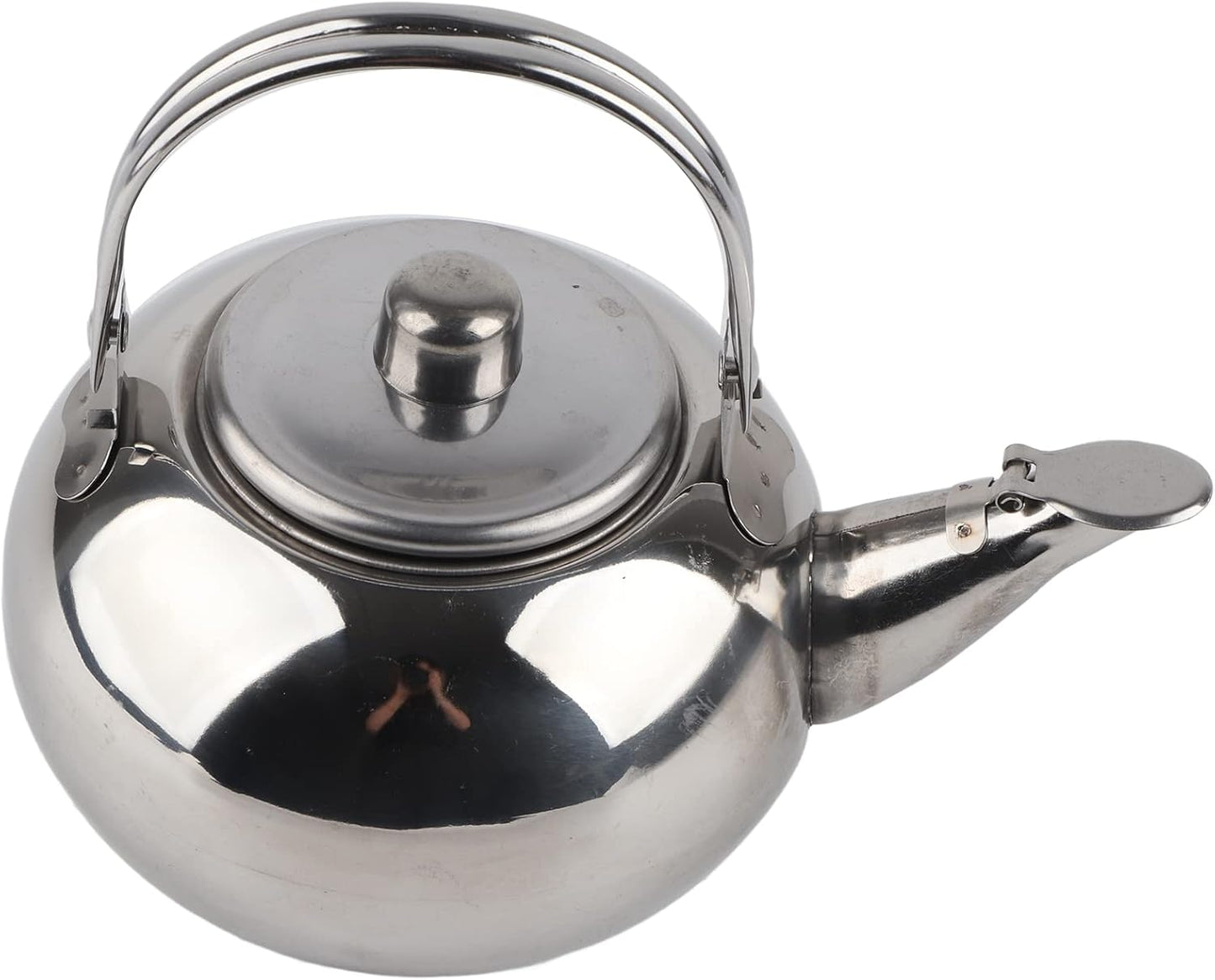 Stainless Steel Teapot, 5.5inch Coffee Pot with Tea Strainer for Home Restaurant
