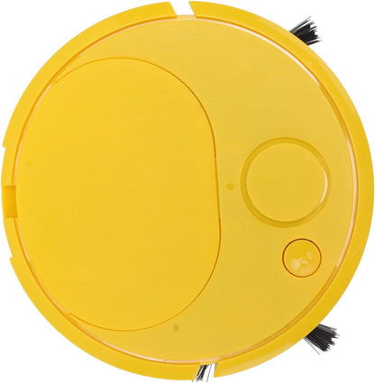 Mini Robot Vacuum Cleaner, Automatic USB Charging Robot for Pet Hair, Hardwood Floors, Tile Floor (Yellow)