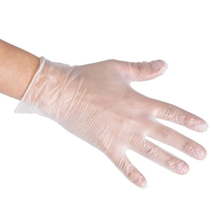 Sunset Brands 200 Disposable Vinyl Gloves, Medium Size, Non-Sterile, Easy Slip On/Off, Smooth Touch, Food Service Grade