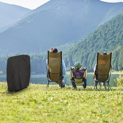 Fun Gift 420D Resistant(32.3'' 36.7'x 8.3')-Black Outdoor Folding Chair Covers, Oxford Cloth Zero Gravity Chair Covers