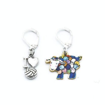 Pretty Warm Designs Sheep Crochet Stitch Markers - Set of 6 Locking Progress Keepers for Amigurumi, Knitting & Fiber Arts - Handmade Yarn Charms in Storage Tin