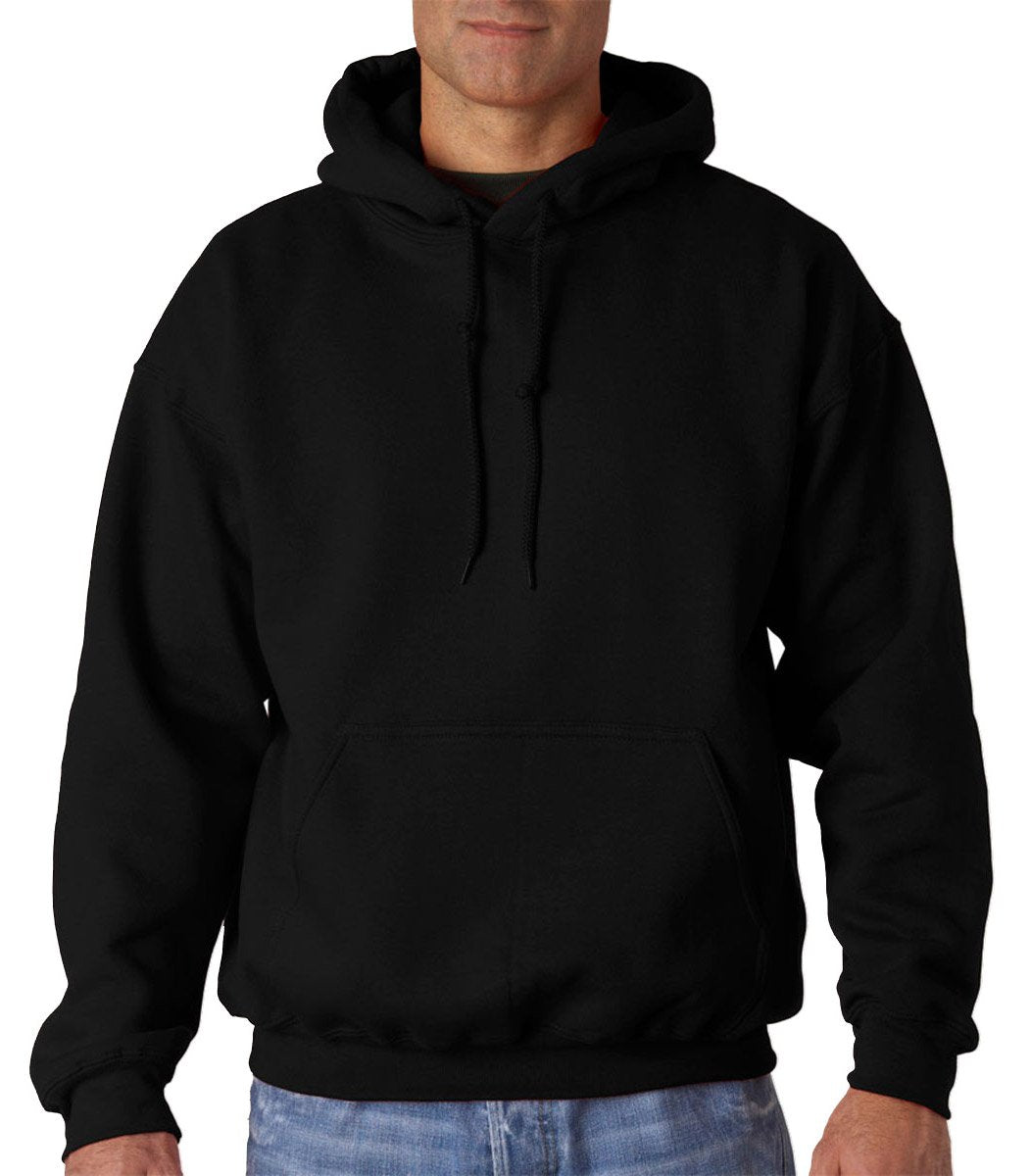 Gildan 9.3 oz Pullover Hooded Sweatshirt (12500), Black, Large