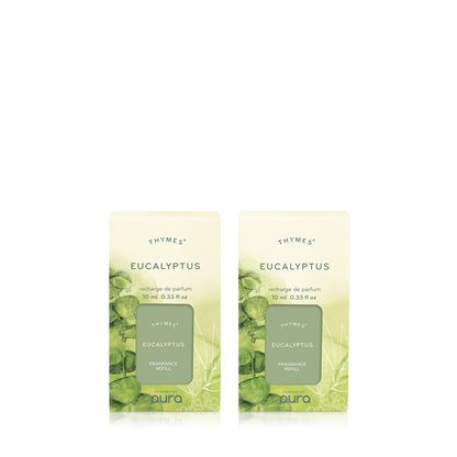 Thymes Pura Refills – 2 Pack of Oil Diffuser Scents – Long-Lasting Pura Diffuser Refills – Premium Home Fragrance – Notes Siberian Fir Needles, Cedarwood & Sandalwood (Frasier Fir, Pack of 2)
