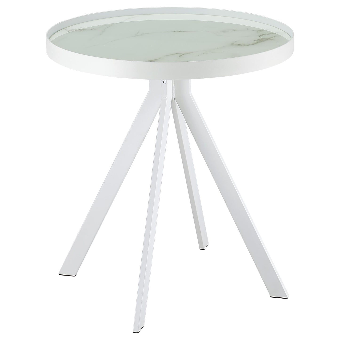 Coaster Home Furnishings Briggs 3-Piece Round Coffee and End Table Set White