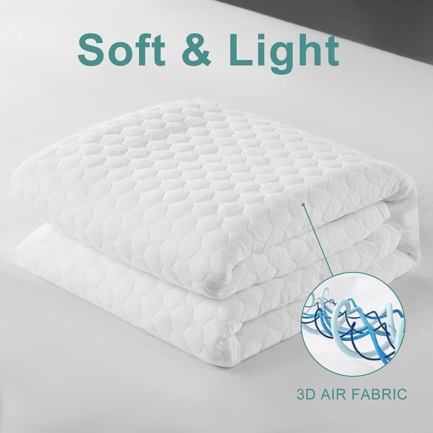 MERITLIFE Premium 100% Waterproof Mattress Protector Twin XL Size, Cooling Breathable Cover with 8-21" Extra Deep Pocket