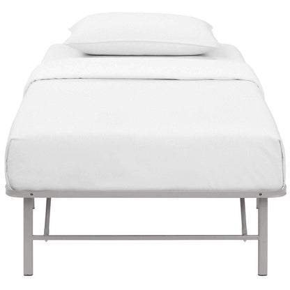 Modway Horizon Replaces Box Spring-Folding Metal Mattress Bed Frame, Twin, Gray