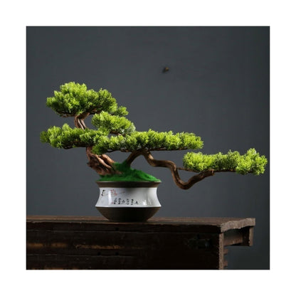 WANGHAI2024M Artificial Trees Artificial Bonsai Simulation Tree High-end Light Luxury Greenery Entrance Decoration Simulation Tree Bonsai Ornaments Artificial Bonsai