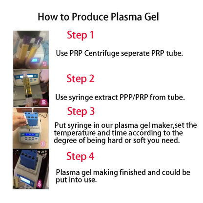 Gel Heating Machine, SHengwin 12 x 5ml PRP PPP Gel Maker Heater Plasma Bio-Filler Gel Making Instrument with Digital Display 110V
