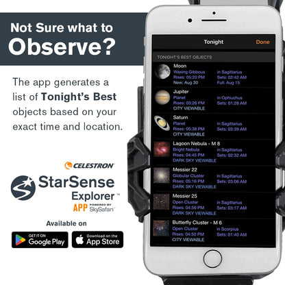 Celestron StarSense Explorer DX 5-inch App-Enabled Telescope – 130mm Schmidt-Cassegrain with Smartphone Dock & StarSense App – iPhone & Android Compatible – Easy-to-Use for Beginners