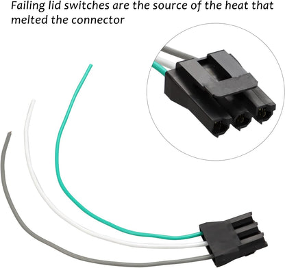 Lid Switch Connector Wire Harness for WP2172937, 2172937, AP6005924, 6005924, PS1173898