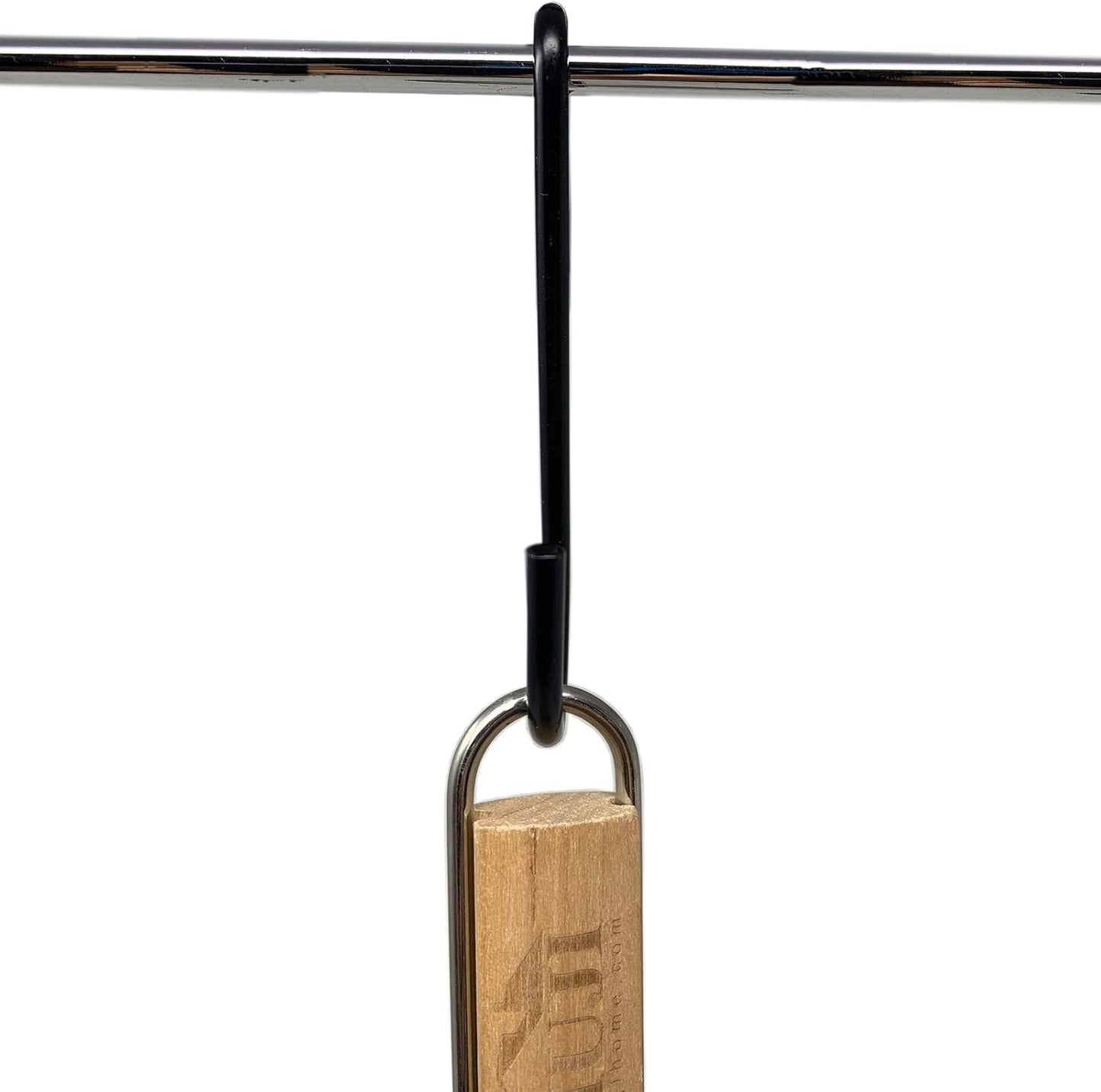 Huji S Shaped Heavy Duty Hanging Hooks for Kitchenware, Set of 6, Black Iron