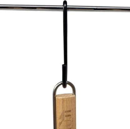 Huji S Shaped Heavy Duty Hanging Hooks for Kitchenware, Set of 6, Black Iron