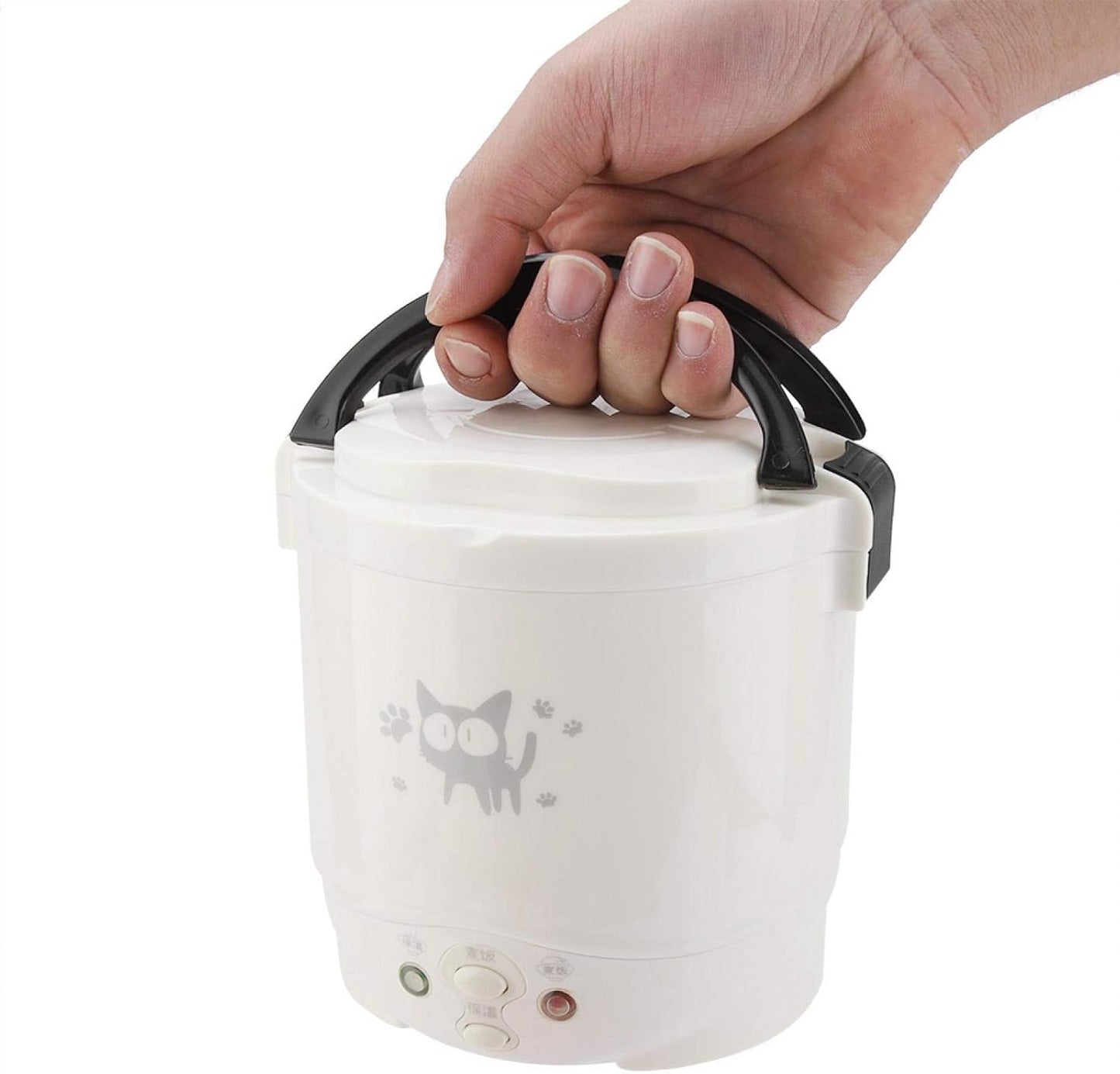 1L 12v Tiiyee Mini Rice Cooker, Portable Rice Maker Electric Lunch Box for Car Food Steamer Fast Cooking Automatic Non