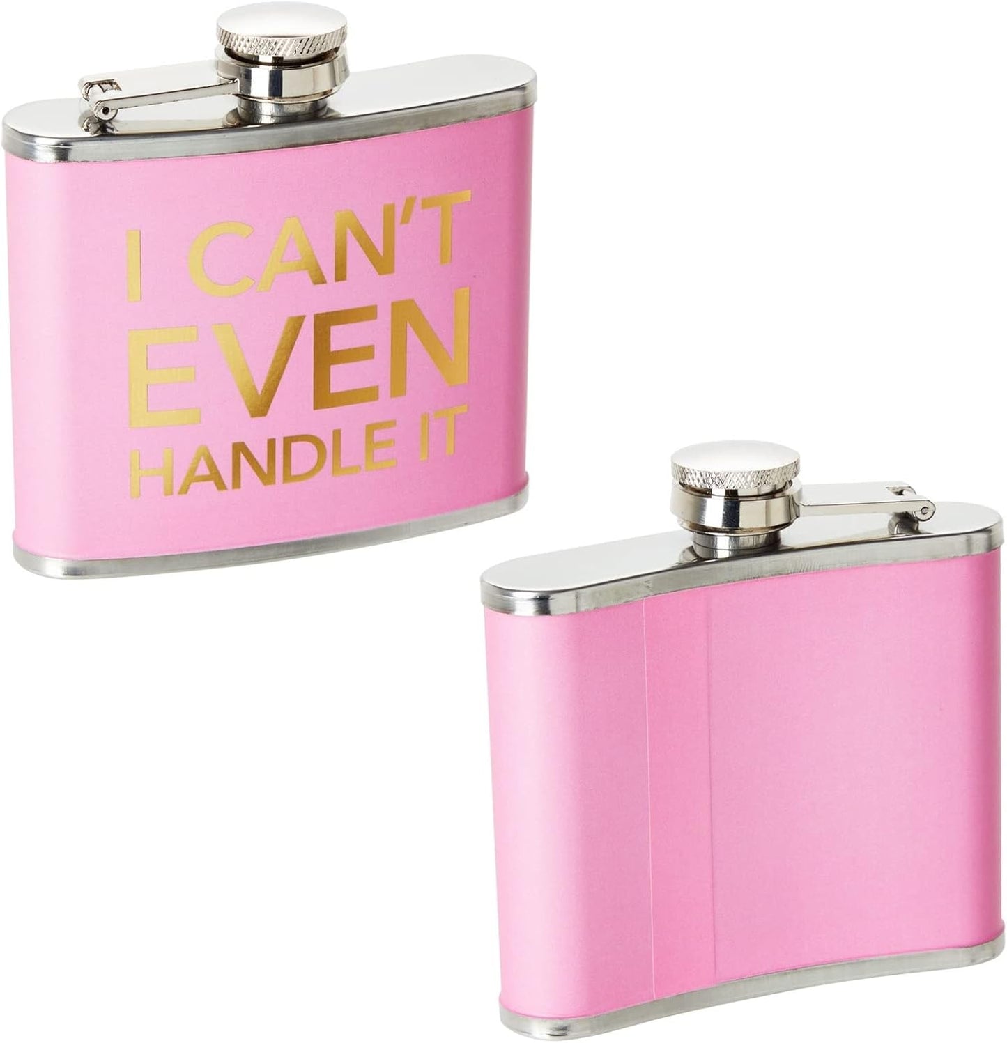 Juvale 4-Piece Girls Trip Flask Set, 5 oz Stainless Steel, Yellow, Blue, Pink & Rose Red, Bachelorette Party Favors