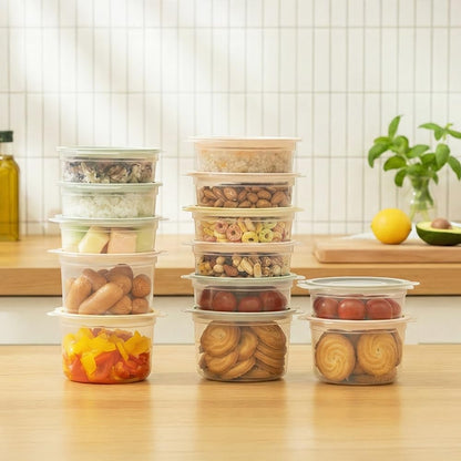carrotez Cooked Rice Storage Container for Freezer - Portion Control Meal Prep Containers, Stackable, BPA-Free, Microwave Safe, 4Pack 2.6cup (21oz), Yellow