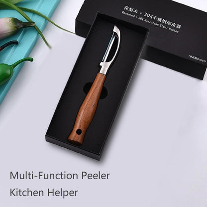 Laoxiongtou Professional Potato Peeler,Vegetable Peeler Stainless Steel,Carrot Peelers For Kitchen There Are Sharp Swivel Blades And Natural Anti Slip Wooden Handle,For Fruit And Vegetable Peeler