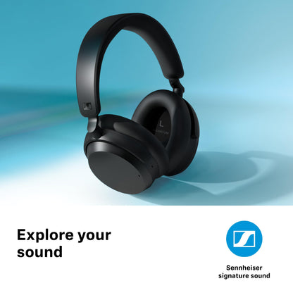 Sennheiser ACCENTUM Wireless Bluetooth Headphones Noise Cancelling - Up to 50HR Playtime, Hybrid Noise Cancelling (ANC), All-Day Comfort, Bluetooth Over Ear Headphones for School, Traveling, Black