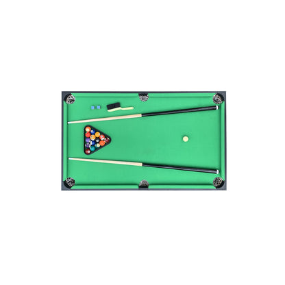KICK Pentacle 55" 5-in-1 Multi Game Table (Brown) – Foosball, Billiards/Pool, Push Hockey, Shuffleboard & Bowling