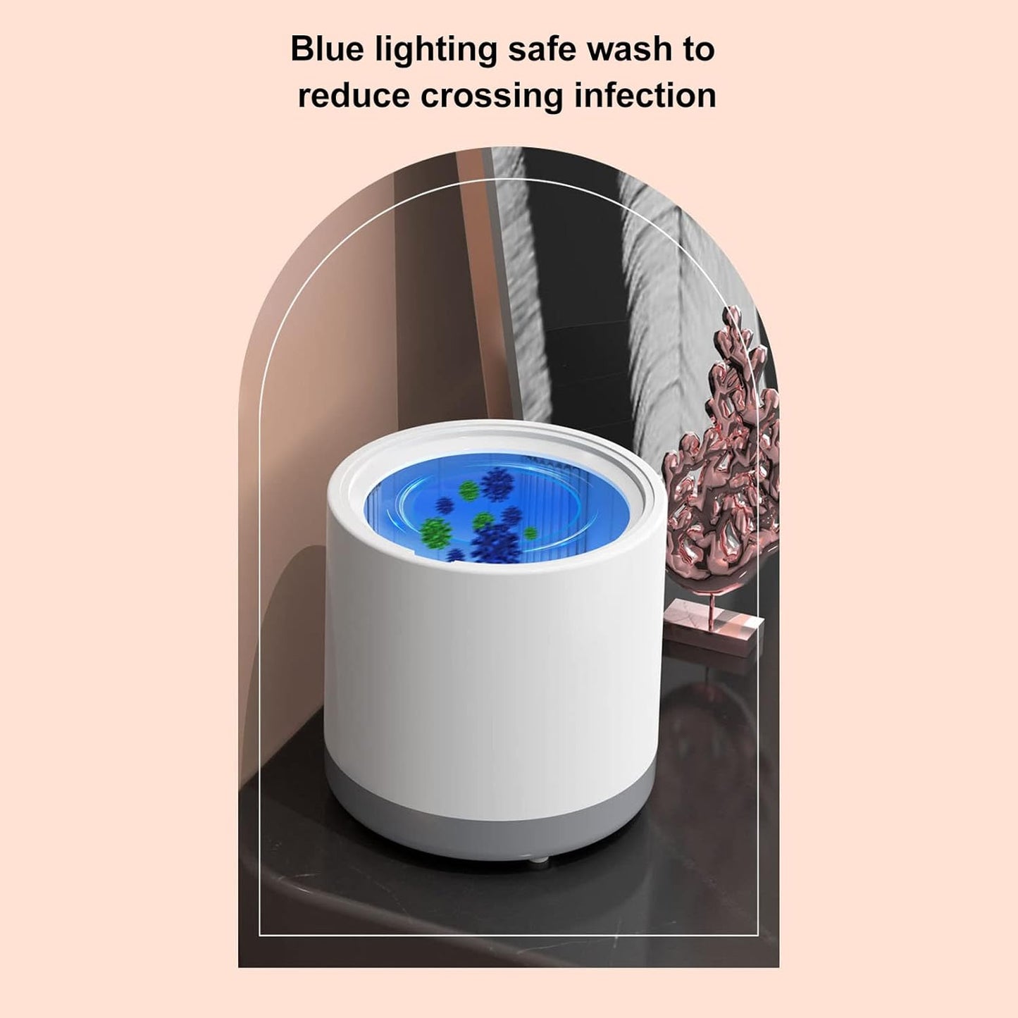 Portable 2 in 1 Mini Washing Machine, 6L Washer and Spin Dryer with Drain Basket for Apartment RV (US Plug)