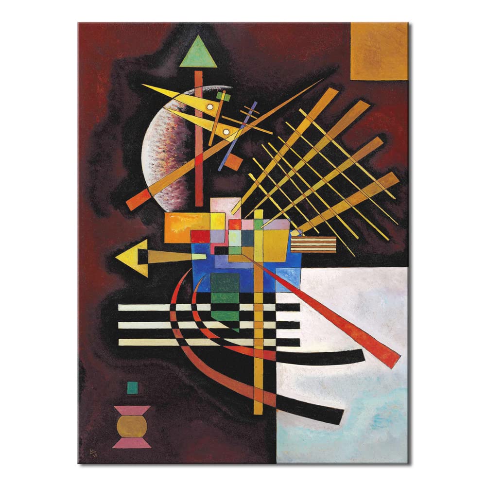 Wieco Art Framed Canvas Wall Art Composition VII, 1913 by Wassily Kandinsky Classic Abstract Famous Paintings Reproductions Canvas Wall Art for Home Decoration