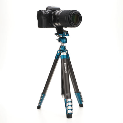 Benro CyanBird Carbon Fiber Tripod Kit – Lightweight Travel Tripod with FS30 Ball Head, Quick Release Plate, Flip Locks, and Carrying Case for DSLR, Mirrorless & Compact Video Cameras (TCBC15FS30)