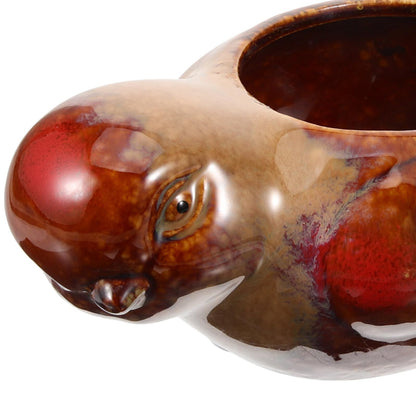 NULYLU Ceramic Bird Shaped Succulent Pot Small Planter for Indoor Balcony Plants Reactive Glaze Flower Pot for Outdoor Garden Decor