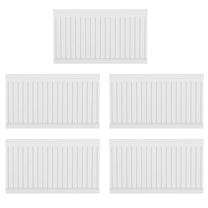 Garneck 5Pcs Dollhouse Wainscoting Panels: 1:12 Scale Miniature Wall Trim Self Adhesive White Wallpaper Molding for Doll House Interior Decor DIY Room Scene Siding Accessories
