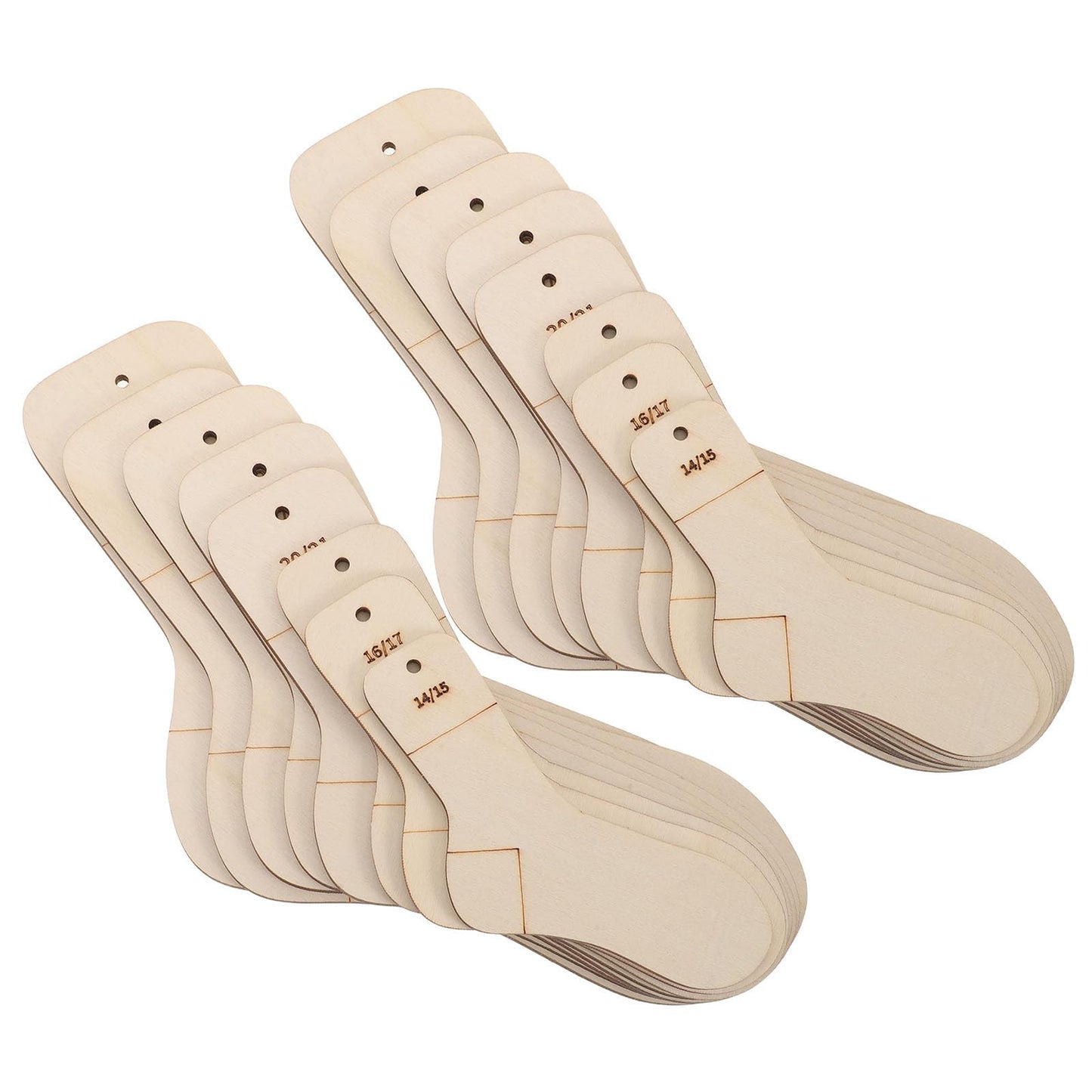 SEWACC 16pcs Sock Blockers for Knitting Sock Stretchers Stocking Display Forms for Crochet Knitting Accessories Home Craft Supplies