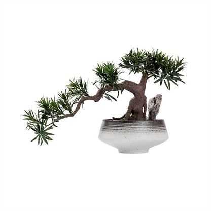 GRFIT Artificial Bonsai Ornaments with Simulation Plants for Hotel Studio, Zen Tea Table Decoration, Luxury Bonsai Artificial Tree Plant