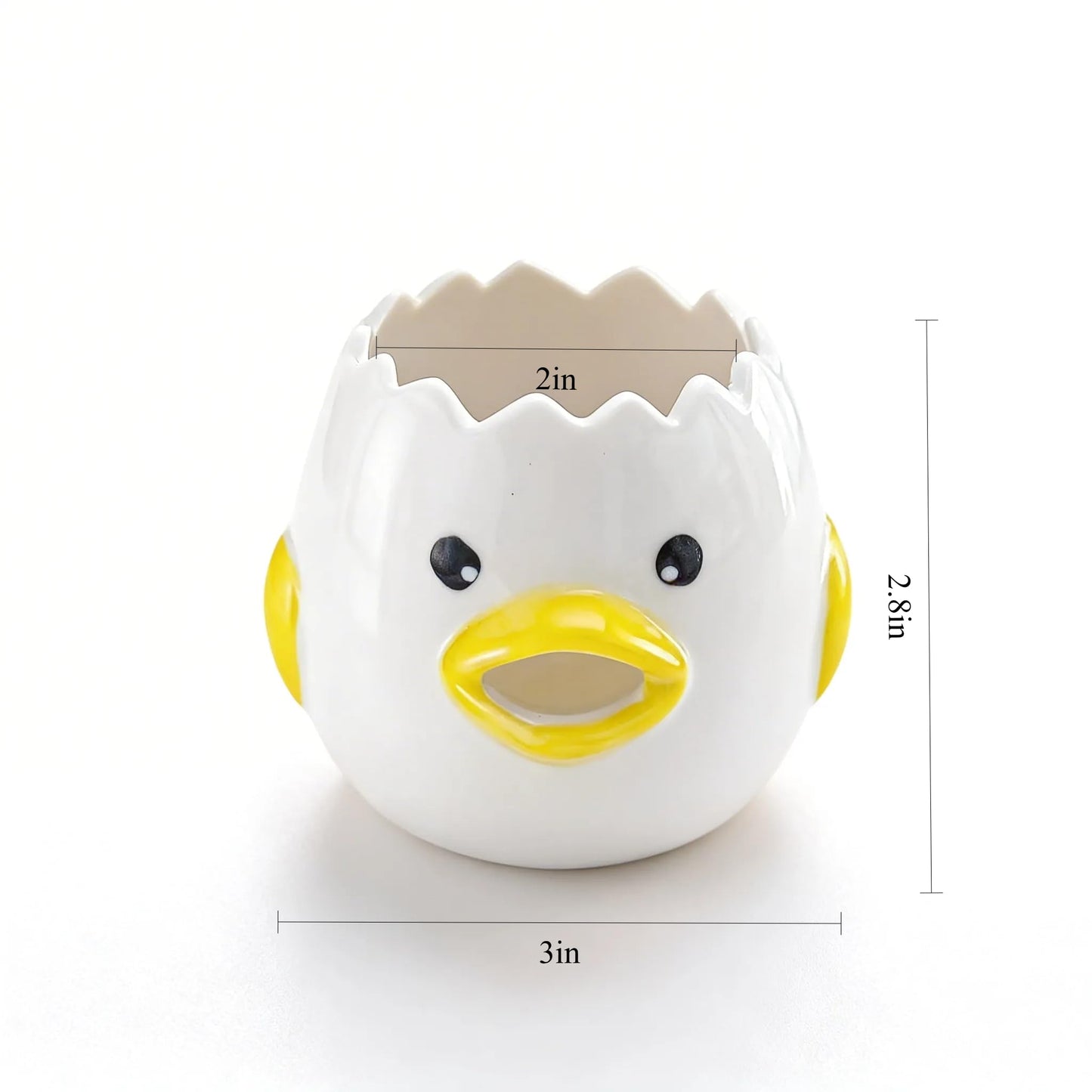 Ceramic Egg Separator, Novelty Chick Kitchen Gadget-Effortlessly Separate Yolks for Baking, Cooking, or Breakfast with This Fun and Adorable Ceramic Tool