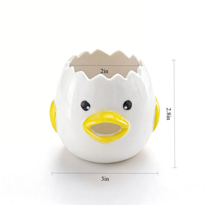 Ceramic Egg Separator, Novelty Chick Kitchen Gadget-Effortlessly Separate Yolks for Baking, Cooking, or Breakfast with This Fun and Adorable Ceramic Tool