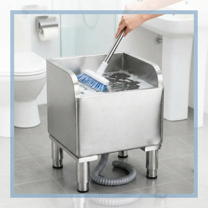 Sawysine Mop Sink with Drainage 304 Stainless Steel Commercial Floor Mop Sink Service Basin Vertical Sewage Tank for Laundry Room Restaurant Garage Balcony Industries,17.7"x16.1"x21.2"