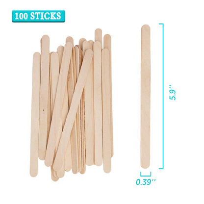 XUXU 100pcs 8oz Graduated Clear Plastic Measuring Cups with 100pcs Wooden Stirring Sticks for Mixing Paint, Pigments, Epoxy Resins, Resins