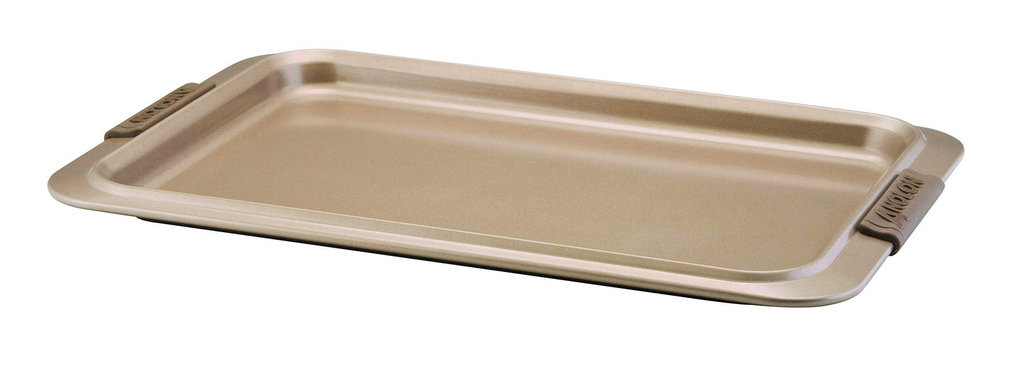 Anolon Bronze Nonstick Baking Sheet / Cookie Sheet / Cookie Pan with grips - 10 Inch x 15 Inch, Brown