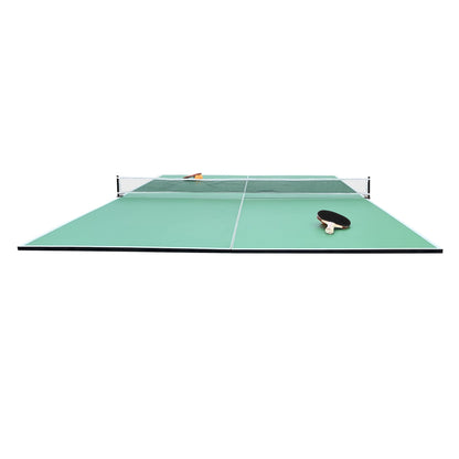 RACK Virgo Table Tennis Conversion Top for Billiard/Pool Table (Green) – Full-Size 4-Piece Folding Ping Pong Table, Pool Table Tennis Top, Foldable Table Tennis Table