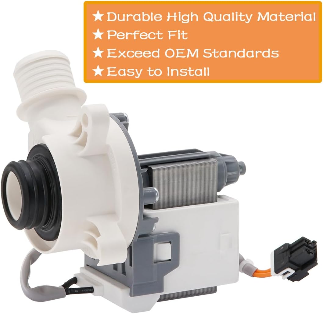 WH23X27574 Washer Drain Pump by SupHomie, Compatible with GE Washing Machines