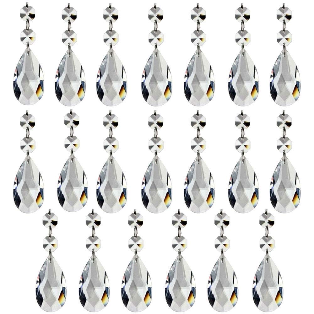 H&D HYALINE & DORA 20pcs Teardrop Chandelier Crystal Glass Pendants Beads